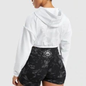 BNWT GYMSHARK KK FIT CROPPED HOODIE IN WHITE SZ XS